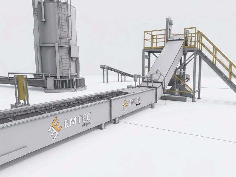 Transportador redler para alimentação de caldeira a biomassa